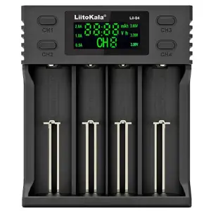 Зарядний пристрій LiitoKala Lii-S4, 4x(Lion/LiFePO4/NiMH/NiCd), Auto Polarity, Display UA