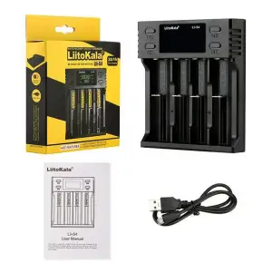 Зарядний пристрій LiitoKala Lii-S4, 4x(Lion/LiFePO4/NiMH/NiCd), Auto Polarity, Display UA
