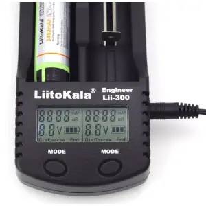 Зарядний пристрій LiitoKala Lii-300, 2x(Lion/NiMH/NiCd), Power Bank, discharge function, display UA