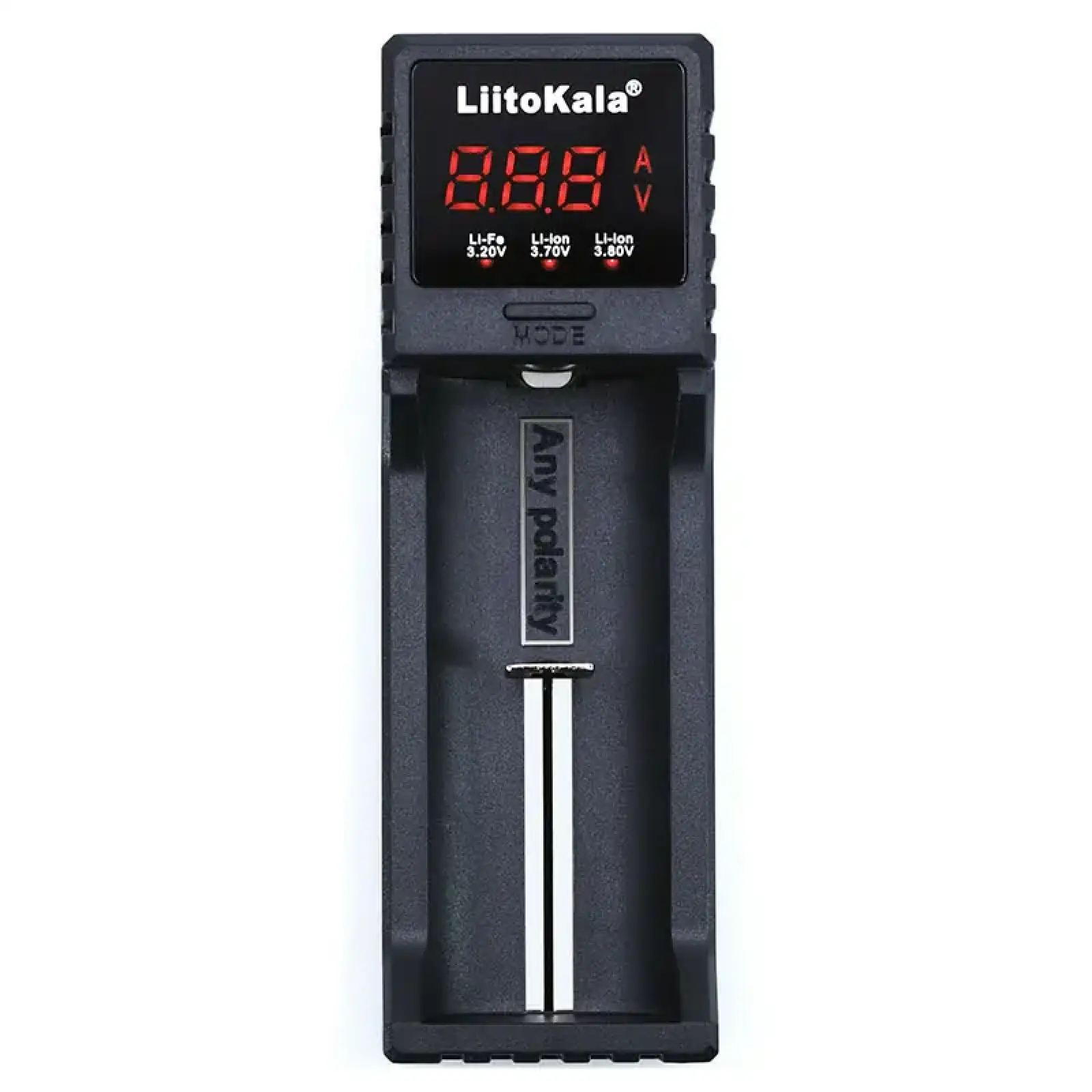 Зарядний пристрій LiitoKala Lii-S1, 1x(Lion/LiFePO4/NiMH/NiCd), 1A, Auto Polarity, Display UA