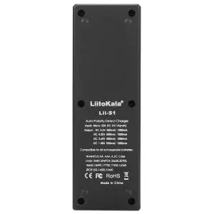 Зарядний пристрій LiitoKala Lii-S1, 1x(Lion/LiFePO4/NiMH/NiCd), 1A, Auto Polarity, Display UA