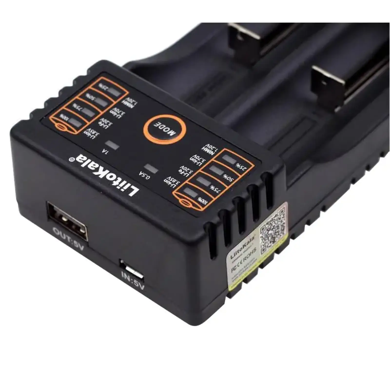 Зарядний пристрій LiitoKala Lii-202, 2x(Lion/NiMH/NiCd), Power Bank function UA