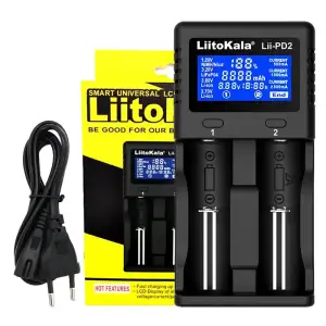 Зарядний пристрій LiitoKala Lii-PD2, 2x(LiOn/LiFePO4/NiMH/NiCd), display UA