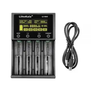 Зарядний пристрій LiitoKala Lii-M4S, 4х(Lion/NiMH/NiCd), PowerBank, discharge function, display UA