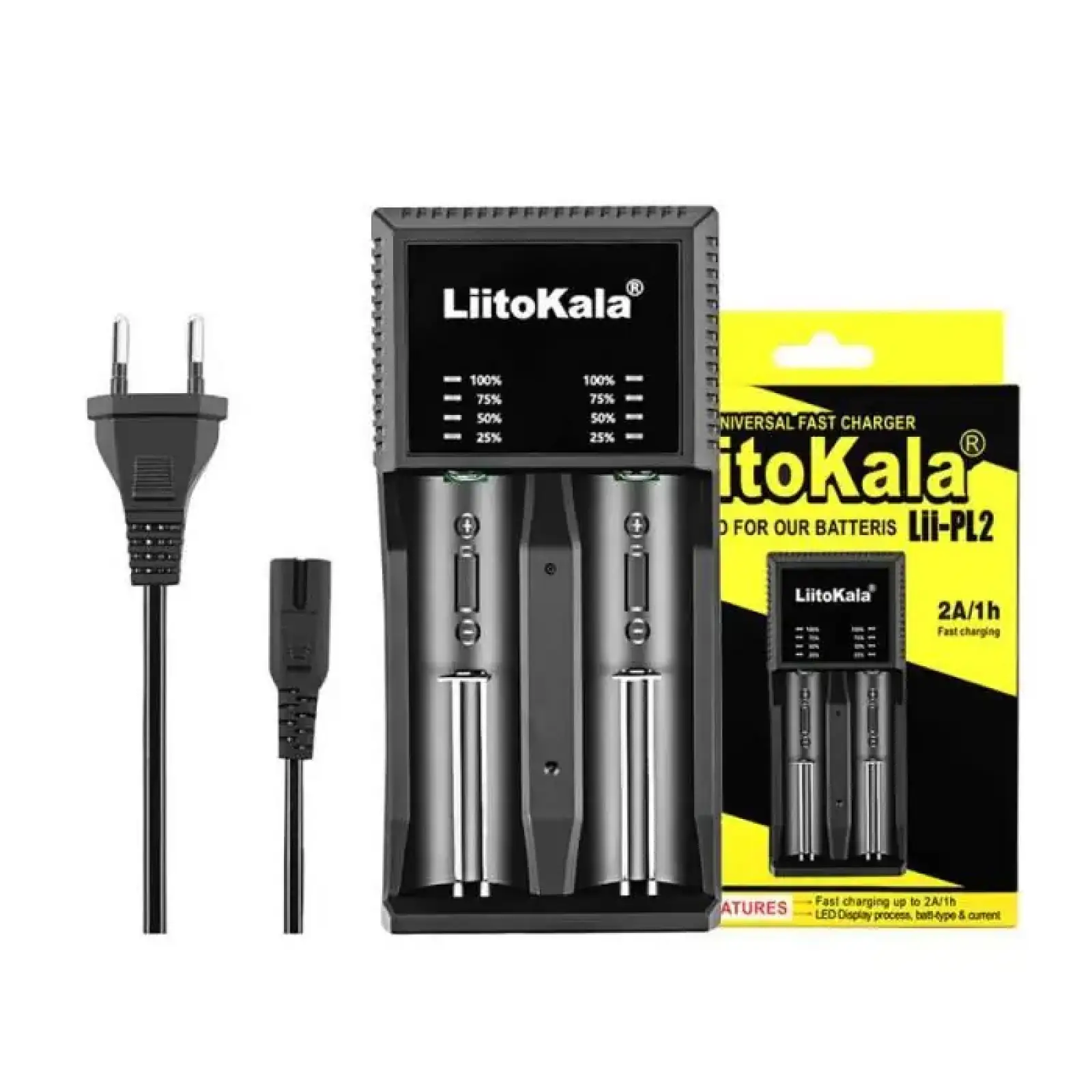Зарядний пристрій LiitoKala Lii-PL2, 2x(LiOn/LiFePO4/NiMH/NiCd) UA