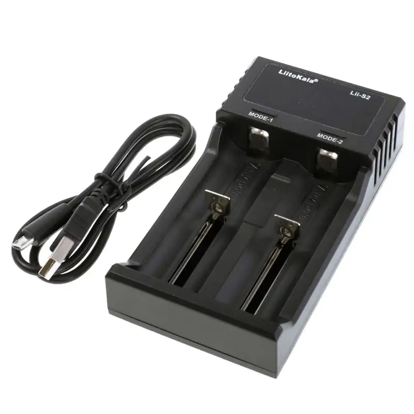 Зарядний пристрій LiitoKala Lii-S2, 2x(Lion/LiFePO4/NiMH/NiCd), Auto Polarity, Display UA