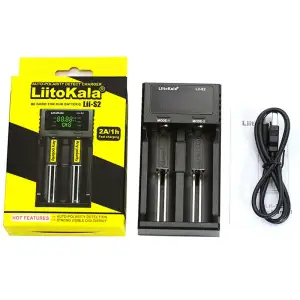 Зарядний пристрій LiitoKala Lii-S2, 2x(Lion/LiFePO4/NiMH/NiCd), Auto Polarity, Display UA