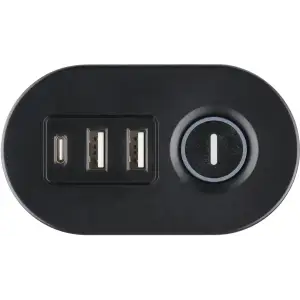Мережевий фільтр 1,5м IOIO SL3000, 1.5м, чорний (3 зах роз + 2 порти USB-A та 1 порт USB-C) (41211) UA