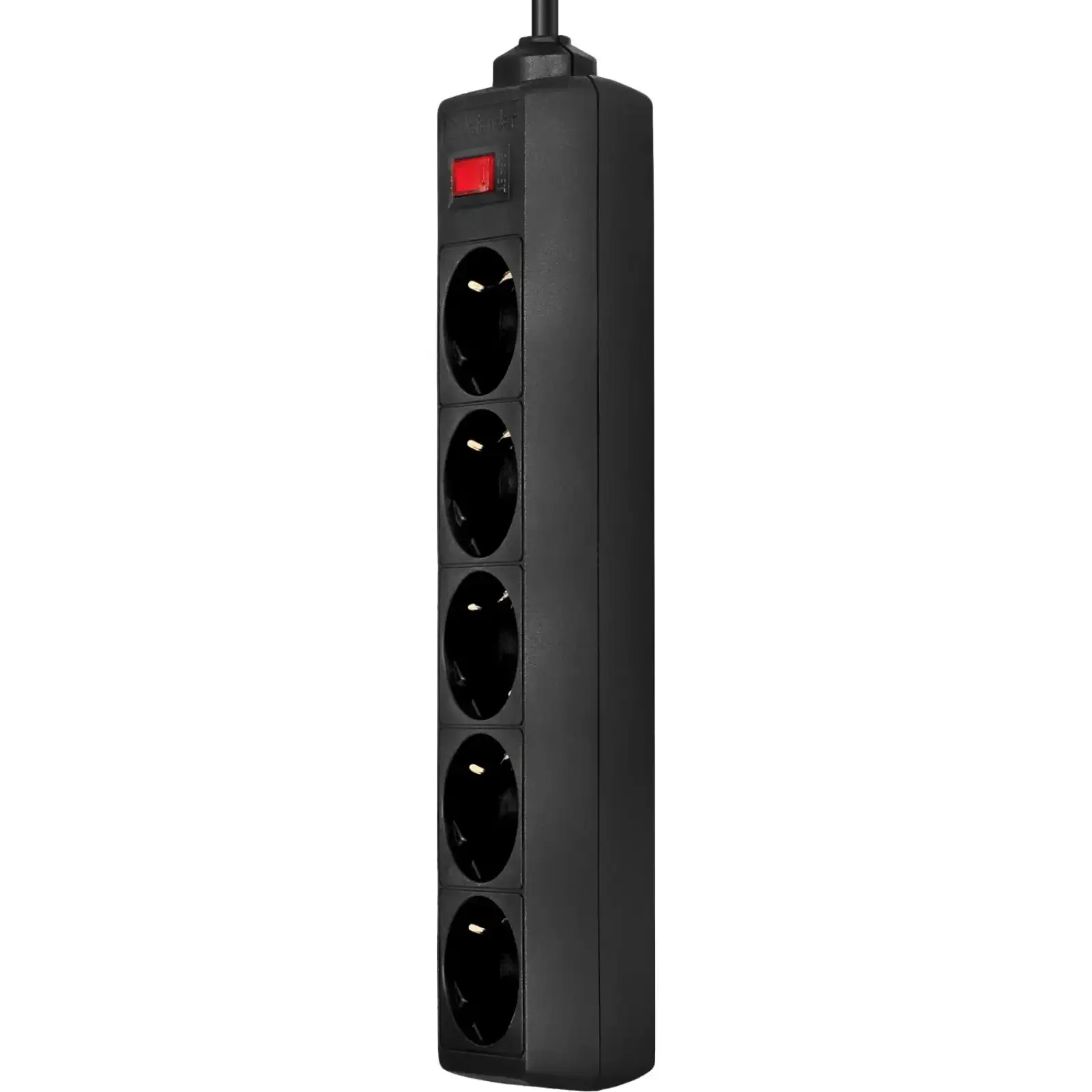 Сетевой фильтр 3.0м Defender ES3, 5 розеток, вимикач, чорний (994850) UA