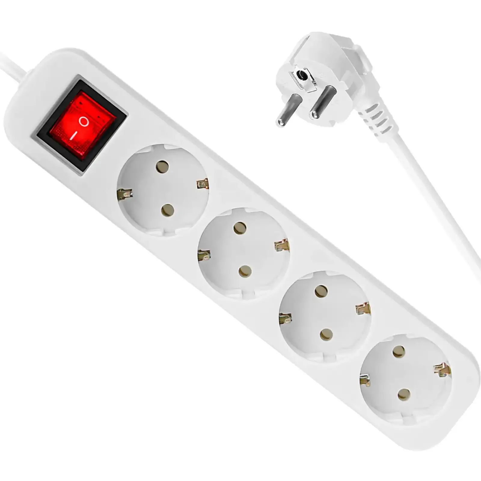 Сетевой фильтр 1.8м Defender S418, 4 розетки, з вимикачем, заземленням (992370) UA