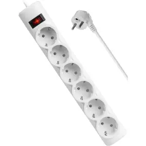 Сетевой фильтр 3.0м Defender DFS153, 6 розеток, білий (994900) UA