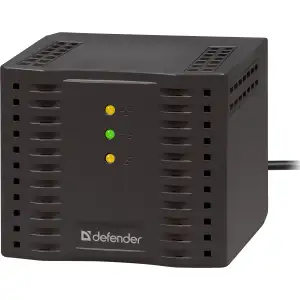 Стабілізатор напруги Defender AVR Premium 1500 600 Вт, 4 розетки, чорний (99060) UA