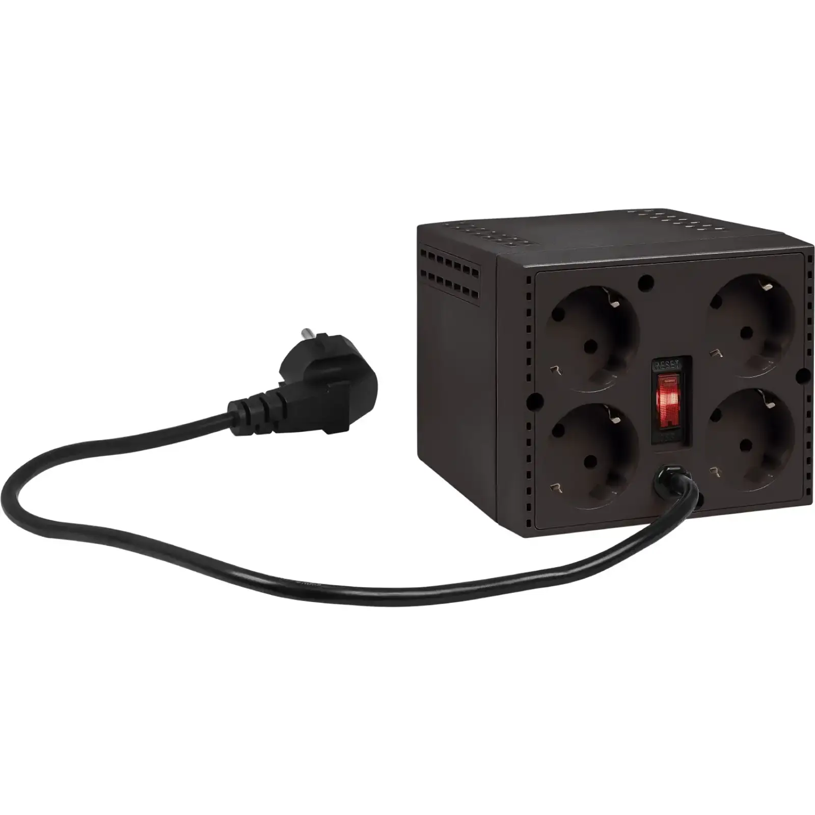 Стабілізатор напруги Defender AVR Premium 1500 600 Вт, 4 розетки, чорний (99060) UA