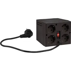 Стабілізатор напруги Defender AVR Premium 1500 600 Вт, 4 розетки, чорний (99060) UA