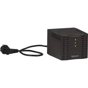 Стабілізатор напруги Defender AVR Premium 1500 600 Вт, 4 розетки, чорний (99060) UA