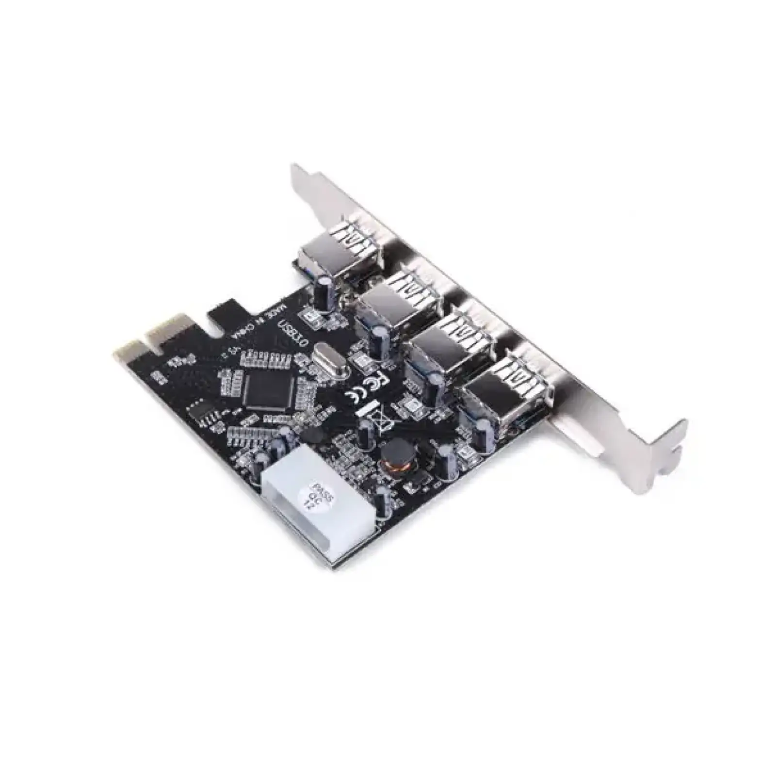Контролер PCI-E USB3.0 (4ext. Molex) VIA, RTL (B00158) UA
