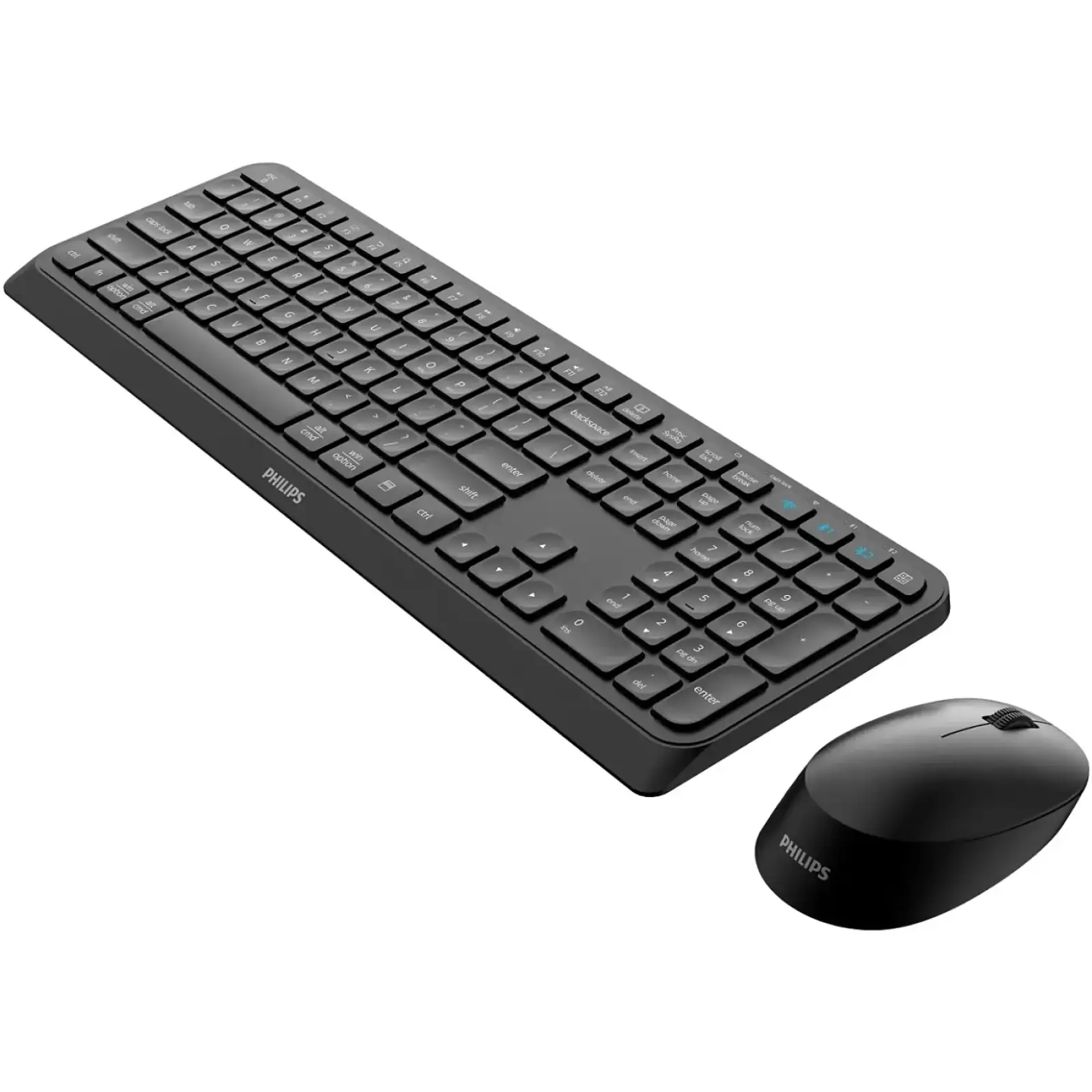 Комплект бездротовий Philips 6407 (клавіатура + мишка) UA, 2,4 ГГц/Bluetooth чорний (SPT6407B/00) UA