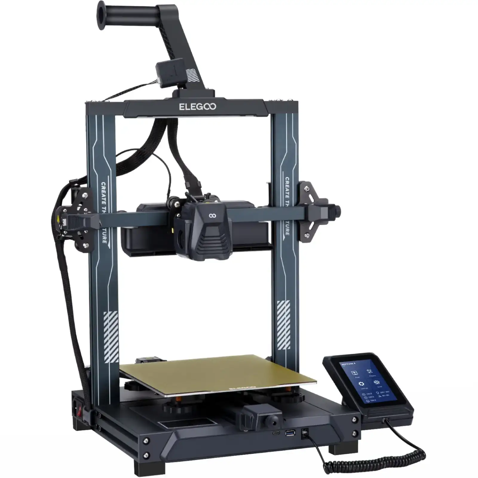 Принтер 3D ELEGOO Neptune 4 (FDM 1.75 mm 0.4 mm 225x225x265 mm WLAN USB сірий) (50.201.012300) UA