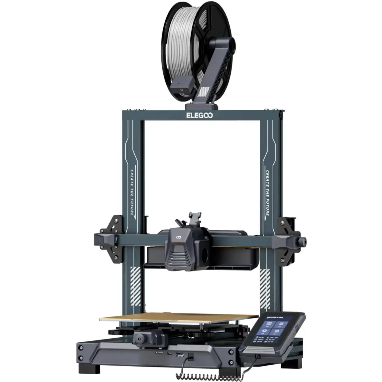 Принтер 3D ELEGOO Neptune 4 Pro (FDM 1.75 mm 0.4 mm 225x225x265 mm WLAN USB сірий) (50.201.013300) UA
