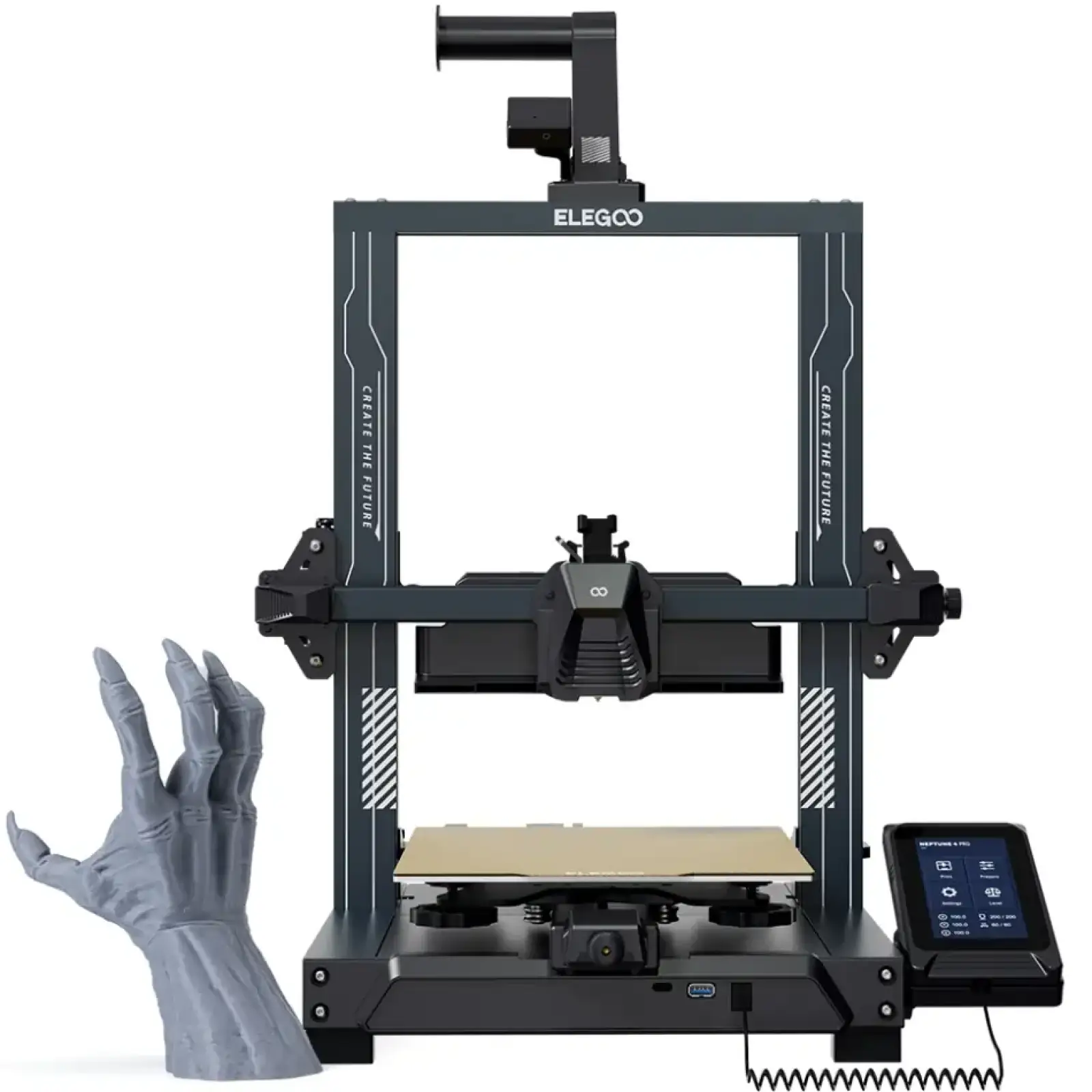 Принтер 3D ELEGOO Neptune 4 Pro (FDM 1.75 mm 0.4 mm 225x225x265 mm WLAN USB сірий) (50.201.013300) UA