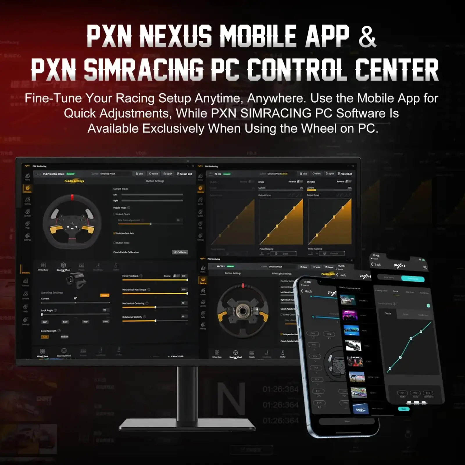 Кермо і педалі PXN V10 Ultra Bundle for PS4/XBOX/Xbox Series X|S/PC,17кн., подв. педалі, кермо 270мм (PXN-V10 Ultra EU) UA