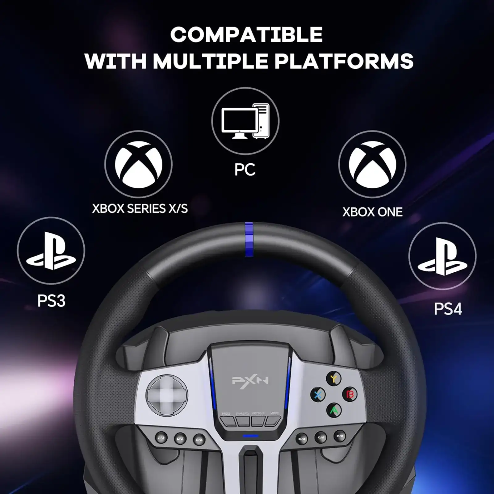Кермо і педалі, коробка передач PXN V9 GEN2 Bundle for PS4/XBOX/Xbox Series X|S/PC (PXN-V9GEN2) UA