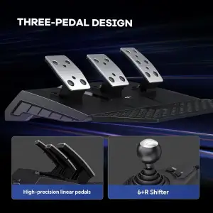 Кермо і педалі, коробка передач PXN V9 GEN2 Bundle for PS4/XBOX/Xbox Series X|S/PC (PXN-V9GEN2) UA
