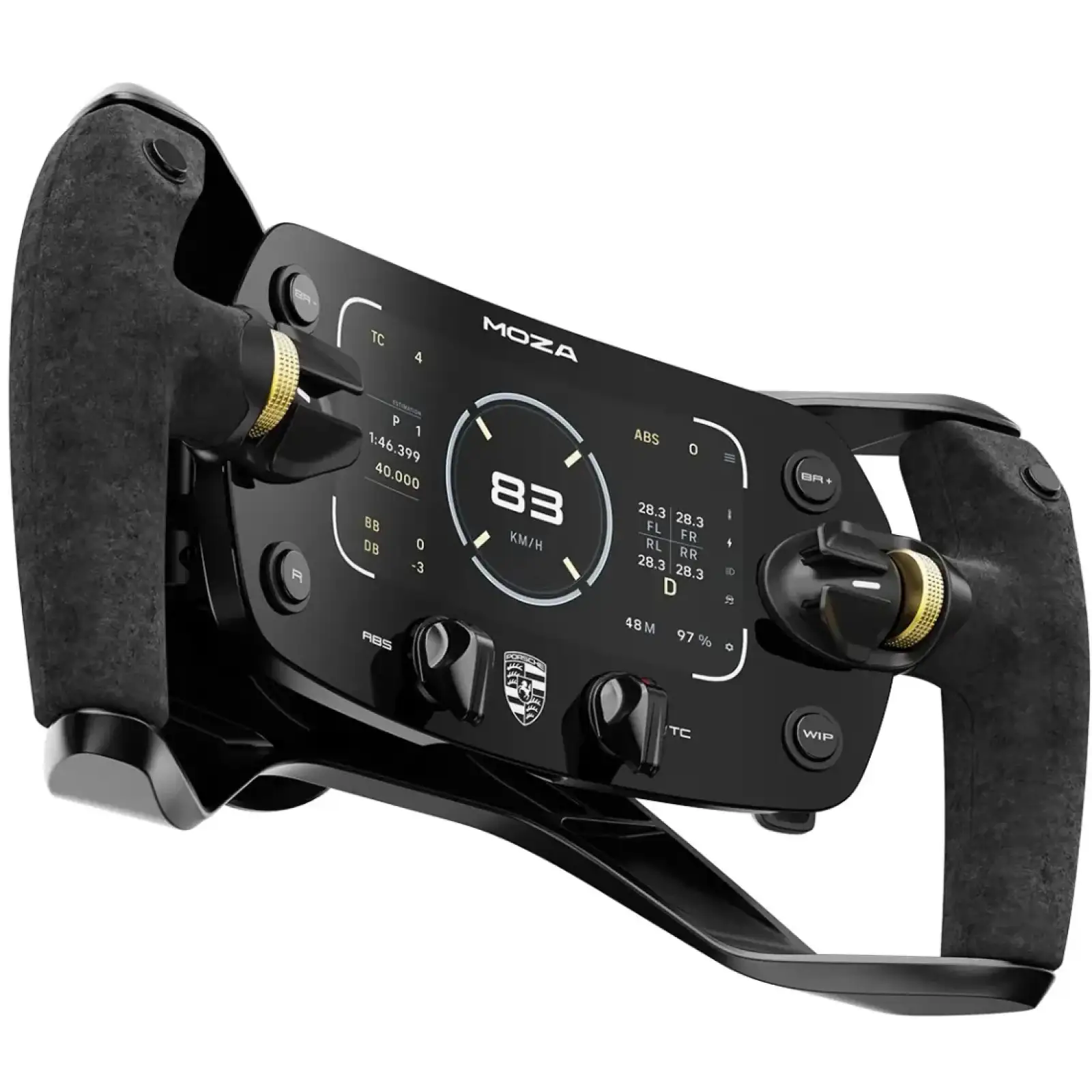 Кермо MOZA Racing Porsche Mission R, 32см, 12кн., дисплей 5,4