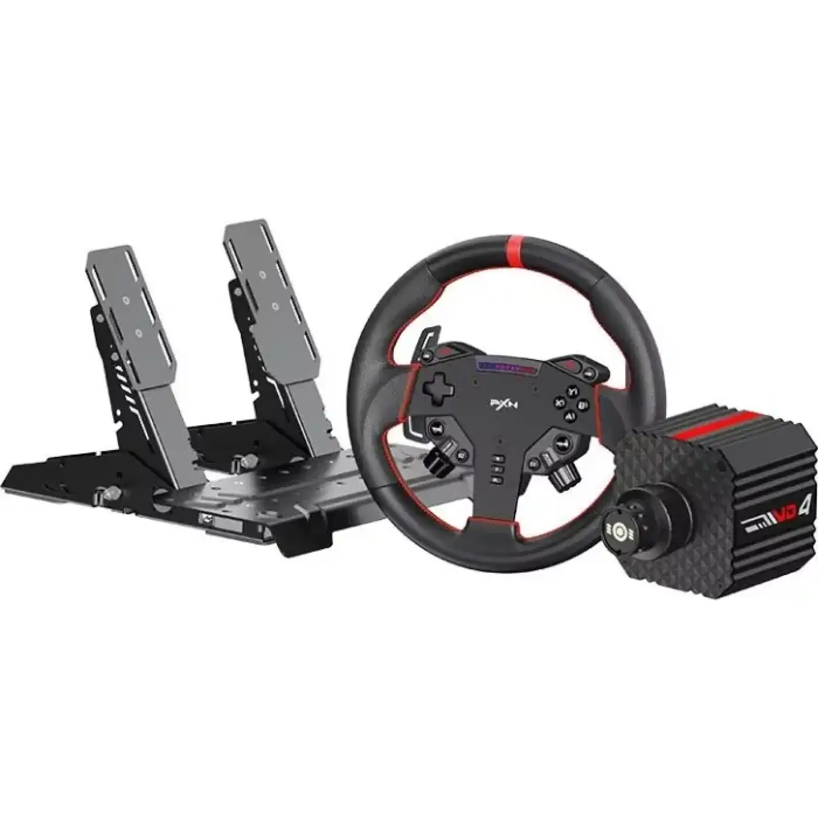 Кермо і педалі PXN VD4 Bundle for PC, 12кн., подв. педалі, кермо WAS 280мм (PXN-VD4 Bundle EU) UA