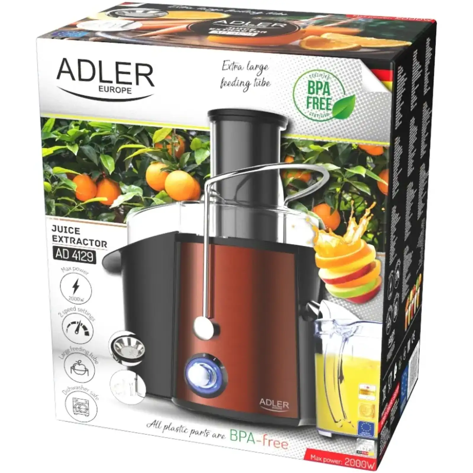 Соковыжималка Adler AD 4129 copper (AD4129) UA