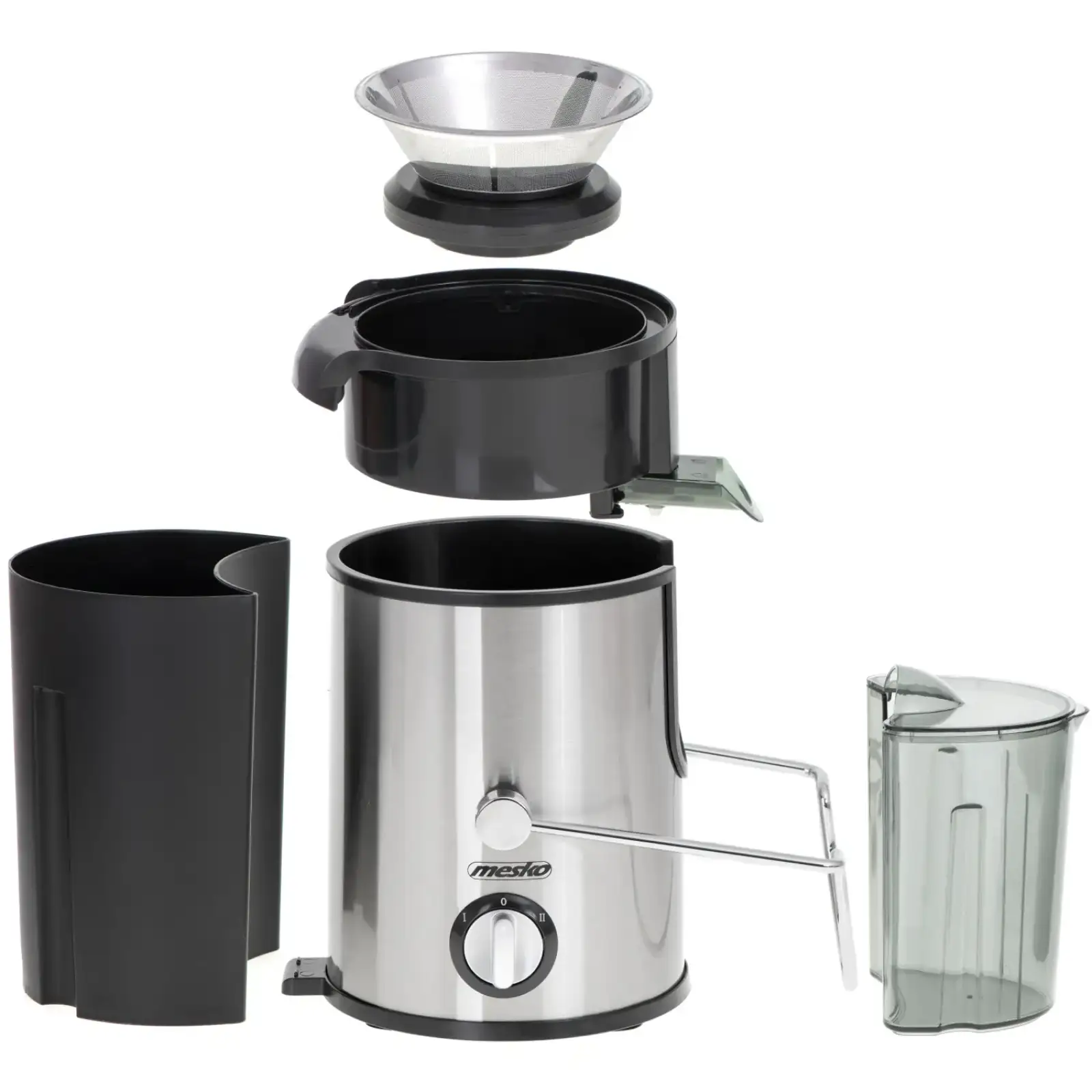 Соковитискач Mesko MS 4126 black 600Вт/ контейнер для соку-0,45л/ контейнер для м'якоті-1,5л (MS4126B) UA