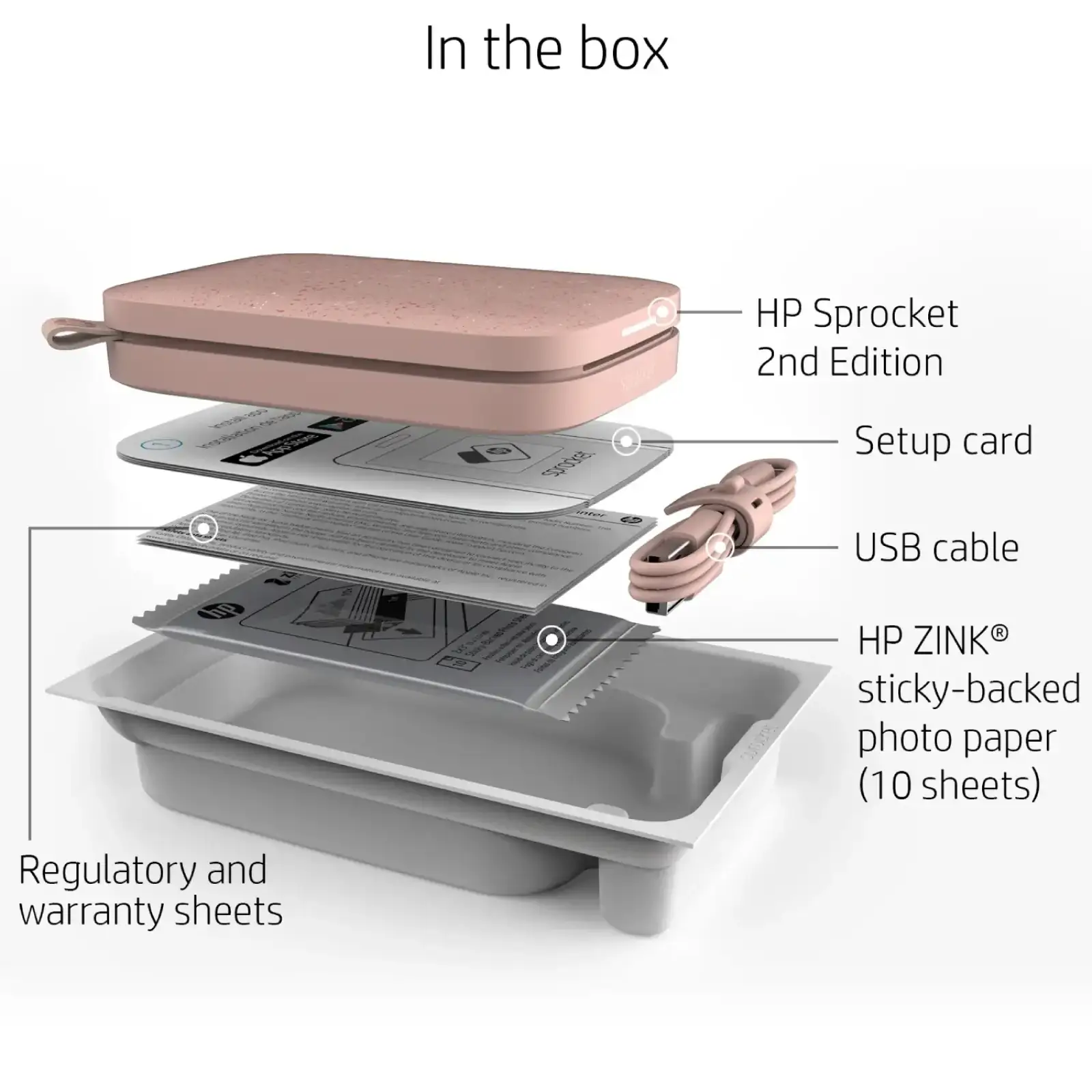 Фотопринтер портативний HP Sprocket Pink (2