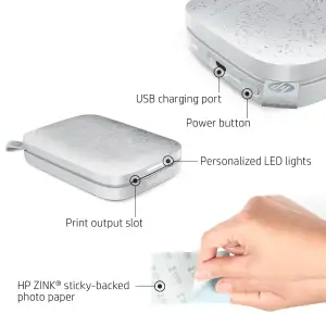 Фотопринтер портативний HP Sprocket White (2