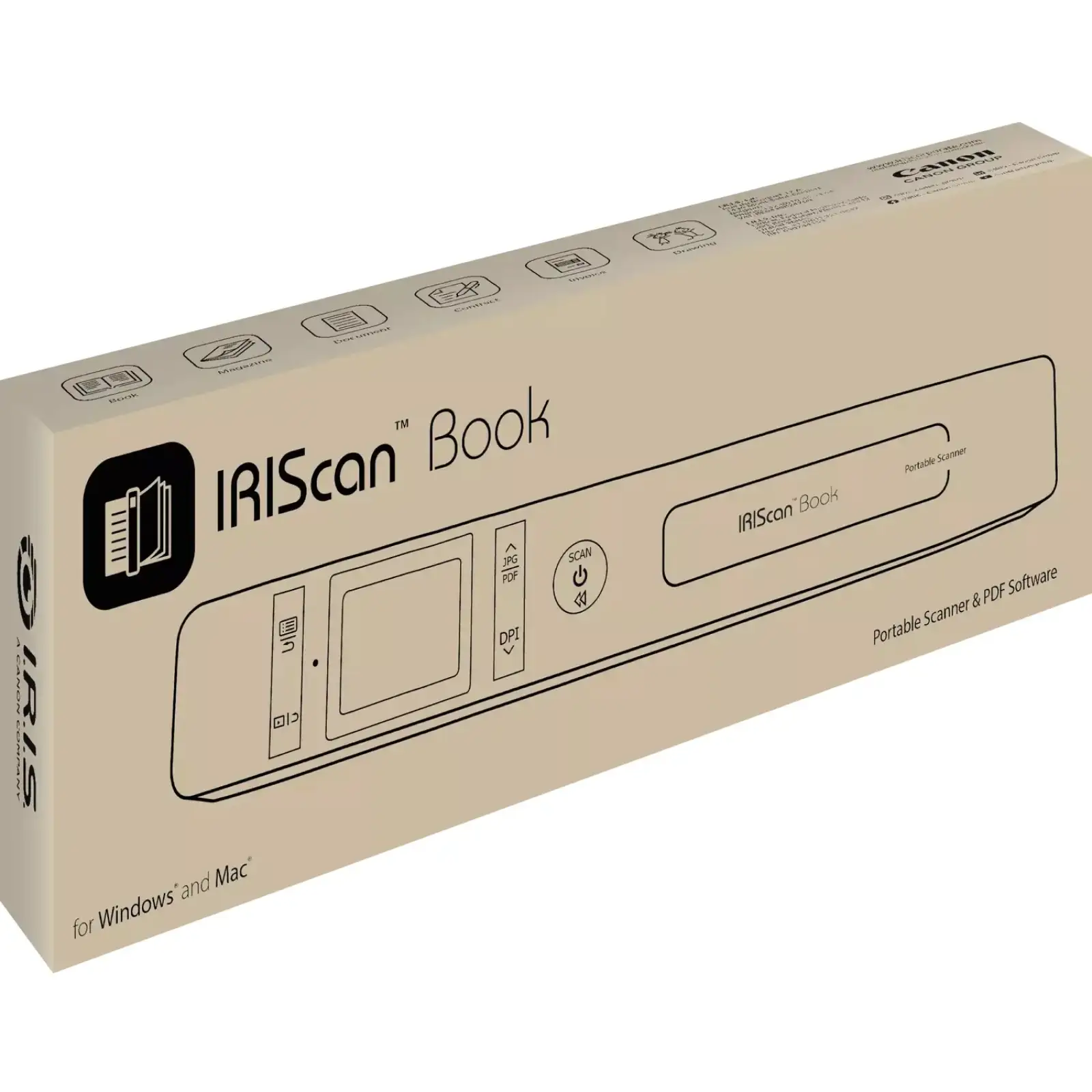 Сканер A4 Canon IRIScan Book 7 Dyslexic (1050dpi, USB, microSD, 15стор/хв, портативний, білий) (464678) UA