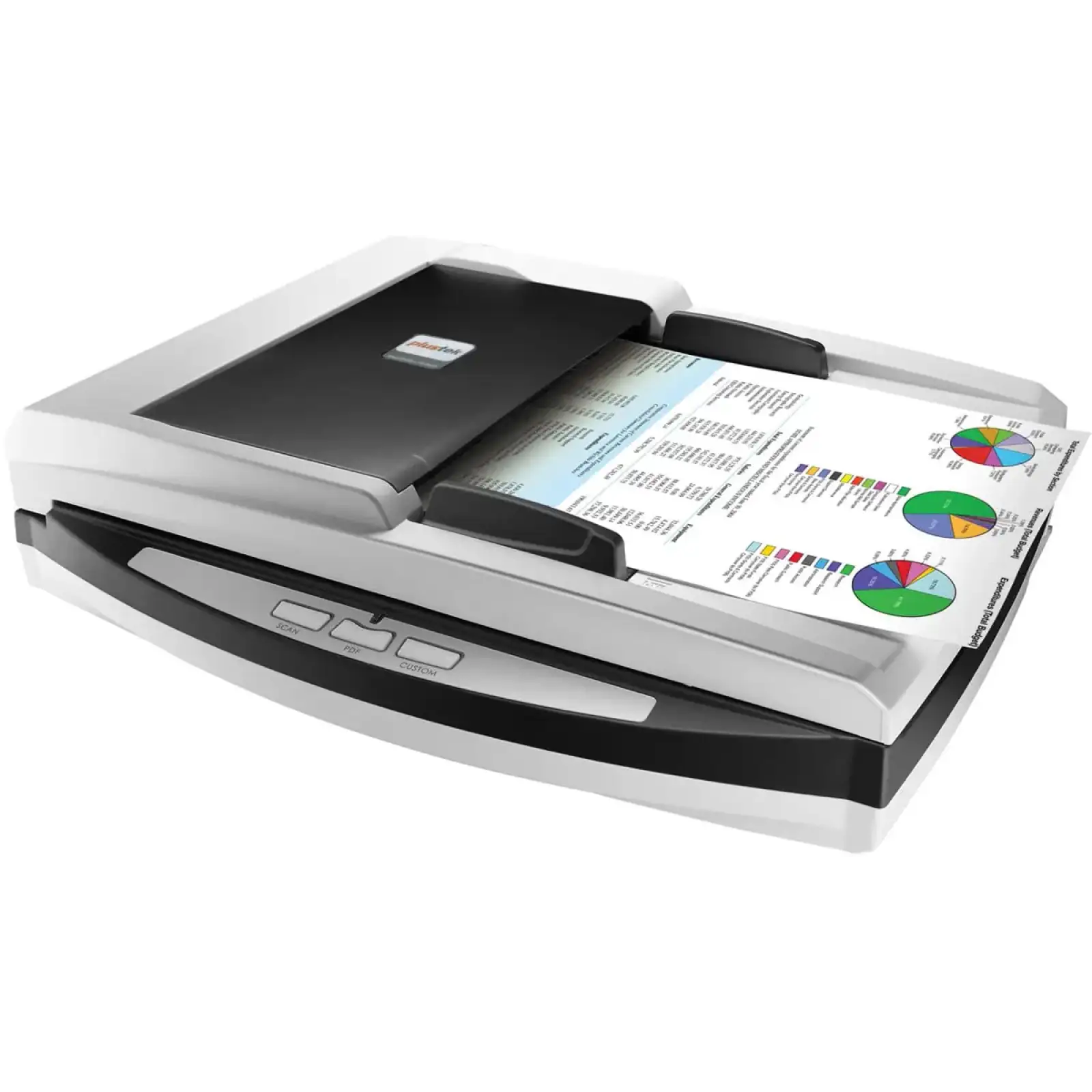 Сканер А4 Plustek SmartOffice PL4080 (1200 dpi, 48 bit, 40 стор/хв,LED, DADF, планшетний, потоковий) (0283TS) UA