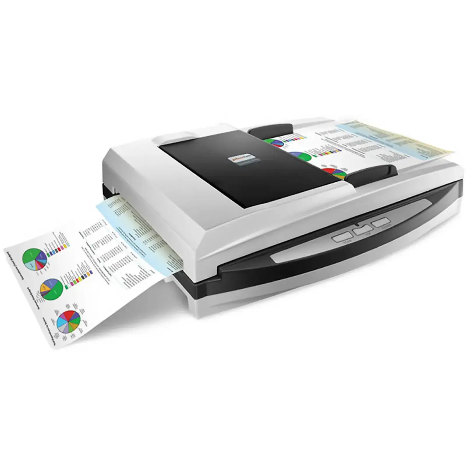 Сканер А4 Plustek SmartOffice PL4080 (1200 dpi, 48 bit, 40 стор/хв,LED, DADF, планшетний, потоковий) (0283TS) UA
