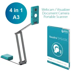 Сканер A3 Canon IRIScan Visualizer 7 Dyslexic (13MP 4K UltraHD MIC 4-in-1 USB книжковий блакитний) (464665) UA