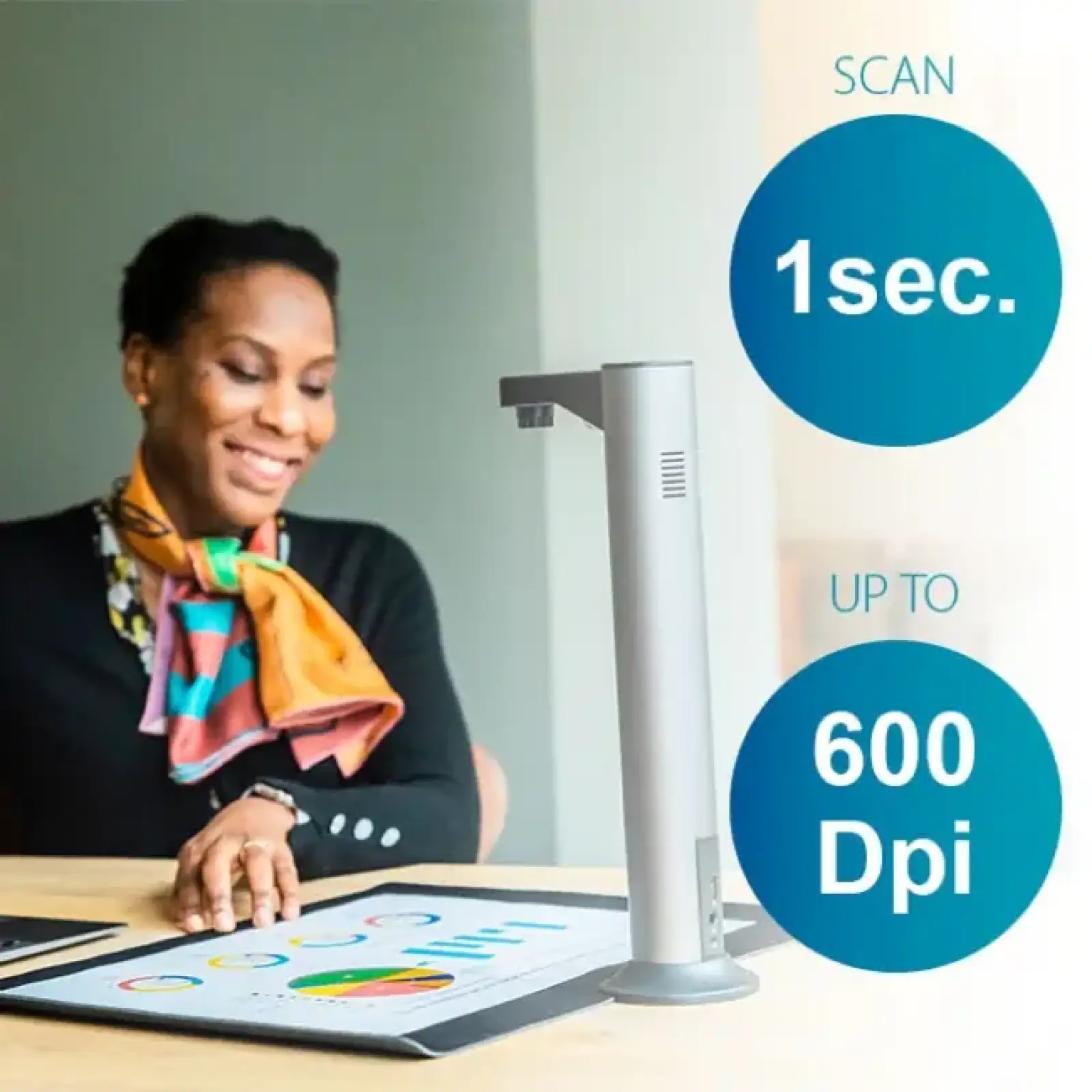 Сканер A3 Canon IRIScan Desk 7 Pro (85MP, 600dpi, 4912x3680, 4K Camera, USB, книжковий, чорний) (464415/4430V330) UA