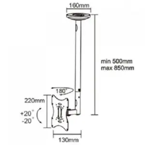 Кронштейн стельовий для ТВ ITECHmount CELB 202R UA