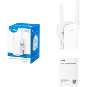 Підсилювач Wi-Fi сигналу Cudy RE1500, AX1500 Wi-Fi 6 Mesh Repeater UA