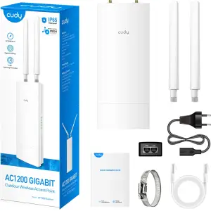Точка доступу Cudy AP1300 Outdoor, AC1200 WiFi Gigabit Outdoor Access Point, 5GHz/2.4GHz, 1xGigabit UA