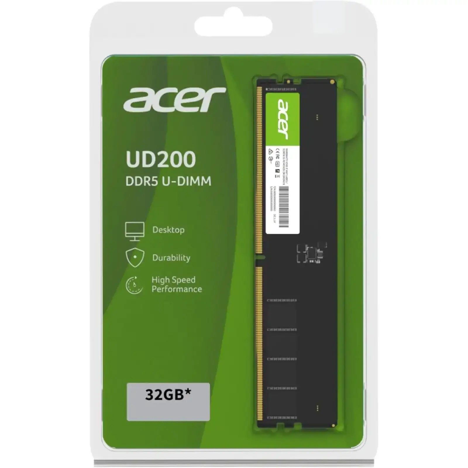 Модуль пам'яті DDR5 32Gb 5600MHz Acer UD200, Retail (BL.9BWWA.427) UA