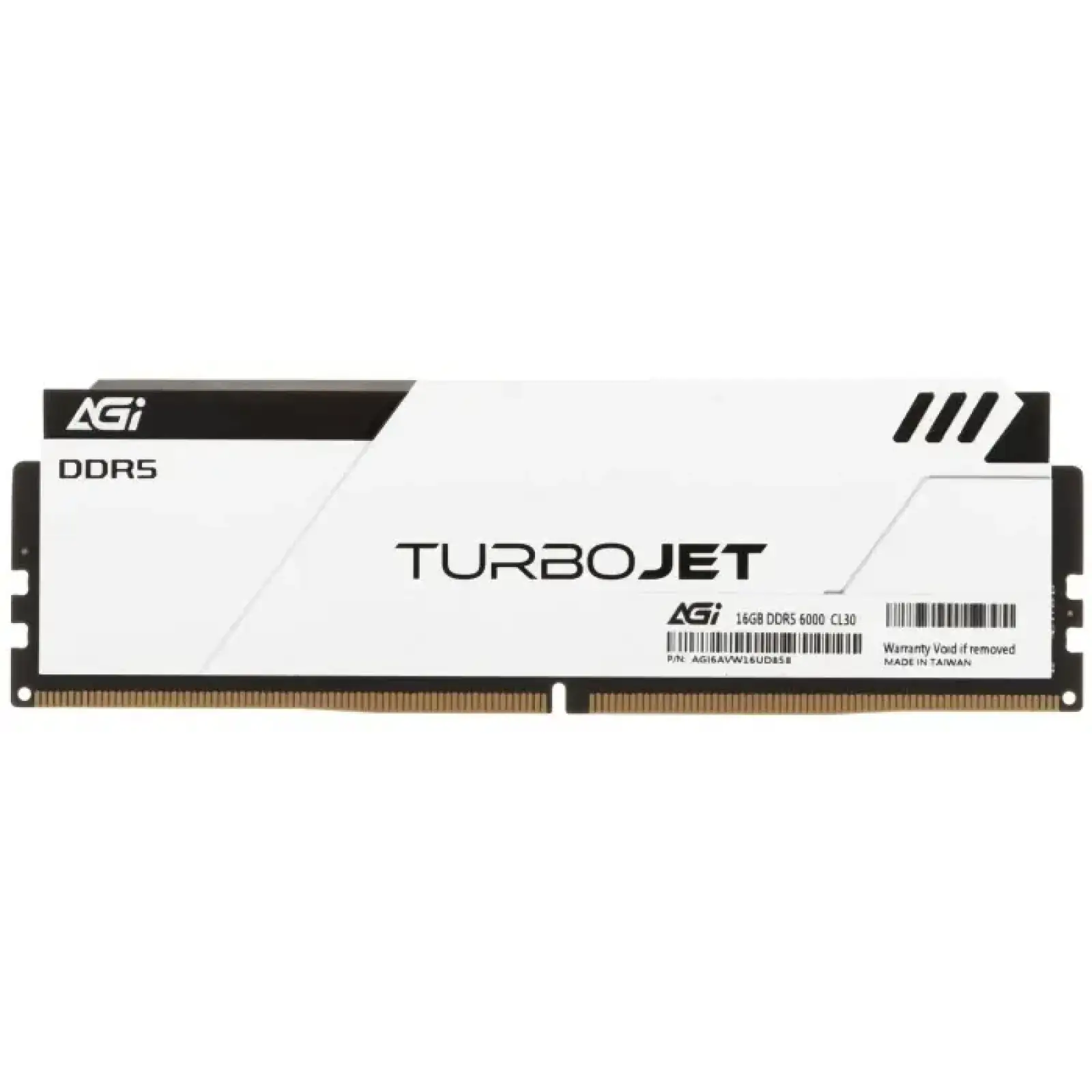 Модуль пам'яті AGI 16 GB DDR5 6000 MHz TurboJet White (AGI6AVW16UD858-SR) UA