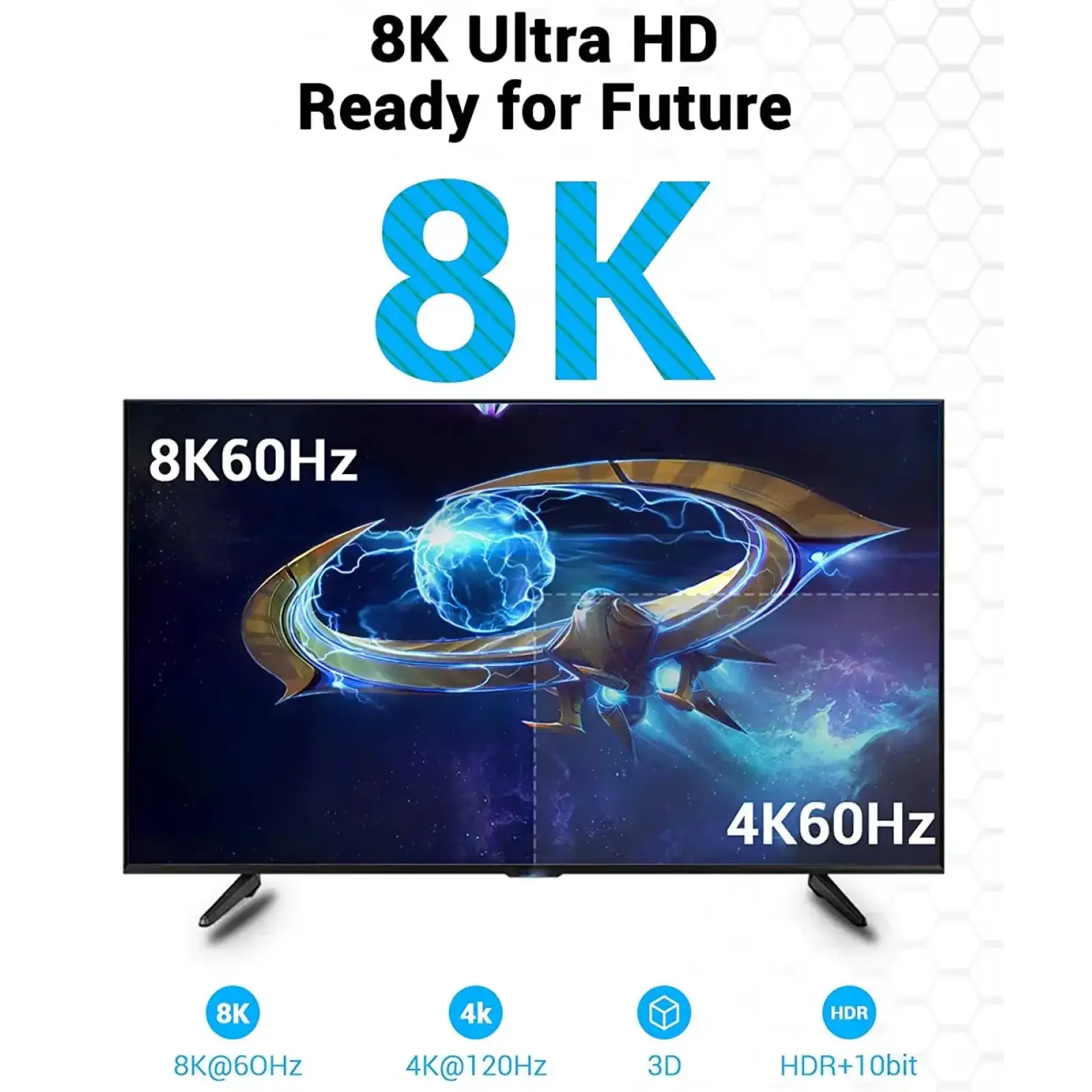 Кабель HDMI M - M, 5.0 м, V2.1, 8K 60Гц PVC Vention (AANBJ) UA