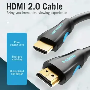Кабель HDMI M - M, 15.0 м, V1.4, 4K 30Гц, PVC Vention (VAA-M02-B1500) UA