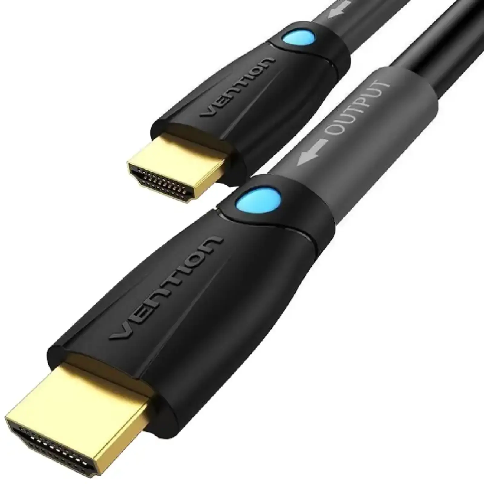 Кабель HDMI M - M, 8.0 м, V2.0, Engineering 4K 60Гц 18Gbps HD 7.1 PVC Black Vention (AAMBK) UA