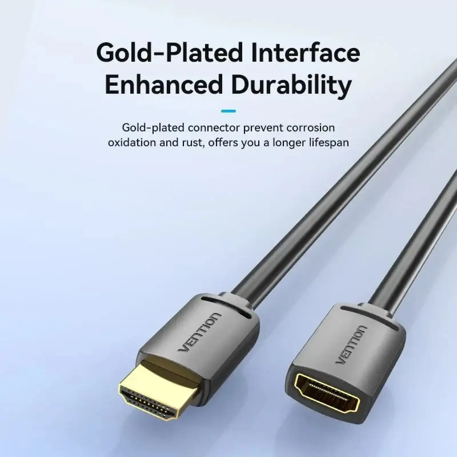 Кабель HDMI M - F (подовжувач), 5.0 м, V2.0, 4K 60Hz PVC Vention (AHCBJ) UA