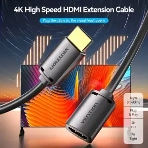 Кабель HDMI M - F (подовжувач), 5.0 м, V2.0, 4K 60Hz PVC Vention (AHCBJ) UA