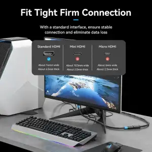 Кабель HDMI M - F (подовжувач), 5.0 м, V2.0, 4K 60Hz PVC Vention (AHCBJ) UA
