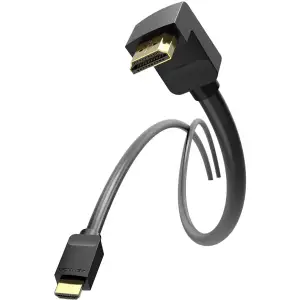 Кабель HDMI M - M, 2.0 м, V2.0, 4K 60Гц, кут 270°, PVC, чорний Vention (AAQBH) UA